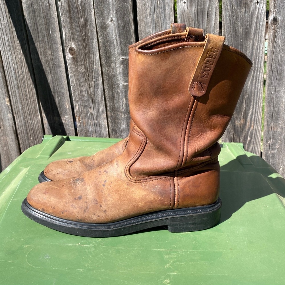 Red Wing Pecos 1105 Mens Brown Leather Work Boots SuperSole‎ USA Size 11 C